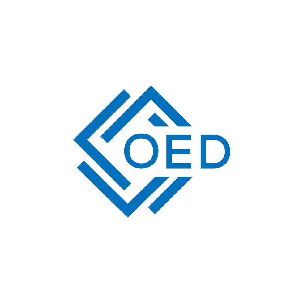 oed brief logo ontwerp Aan wit achtergrond. oed creatief cirkel brief logo concept. oed brief ontwerp. vector