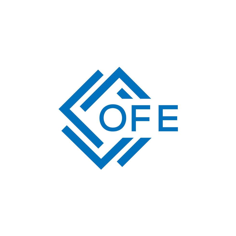 ofe brief logo ontwerp Aan wit achtergrond. ofe creatief cirkel brief logo concept. ofe brief ontwerp. vector