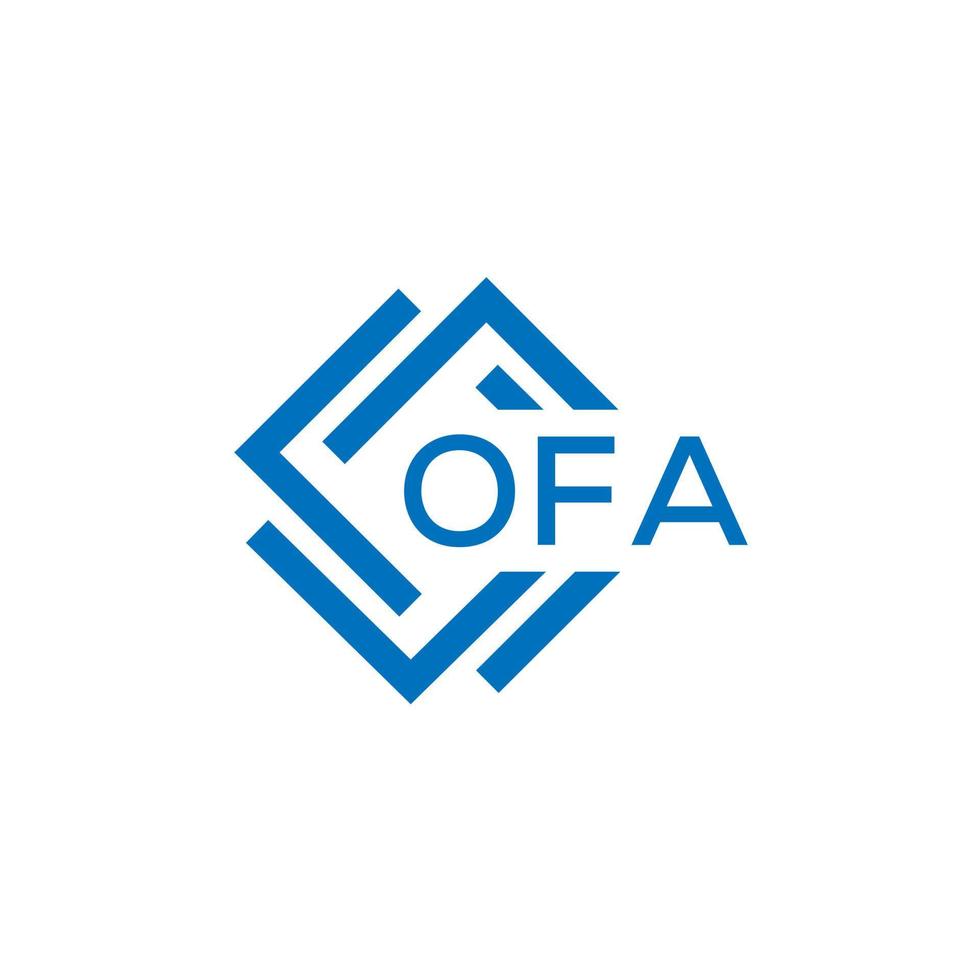 ofa brief logo ontwerp Aan wit achtergrond. ofa creatief cirkel brief logo concept. ofa brief ontwerp. vector