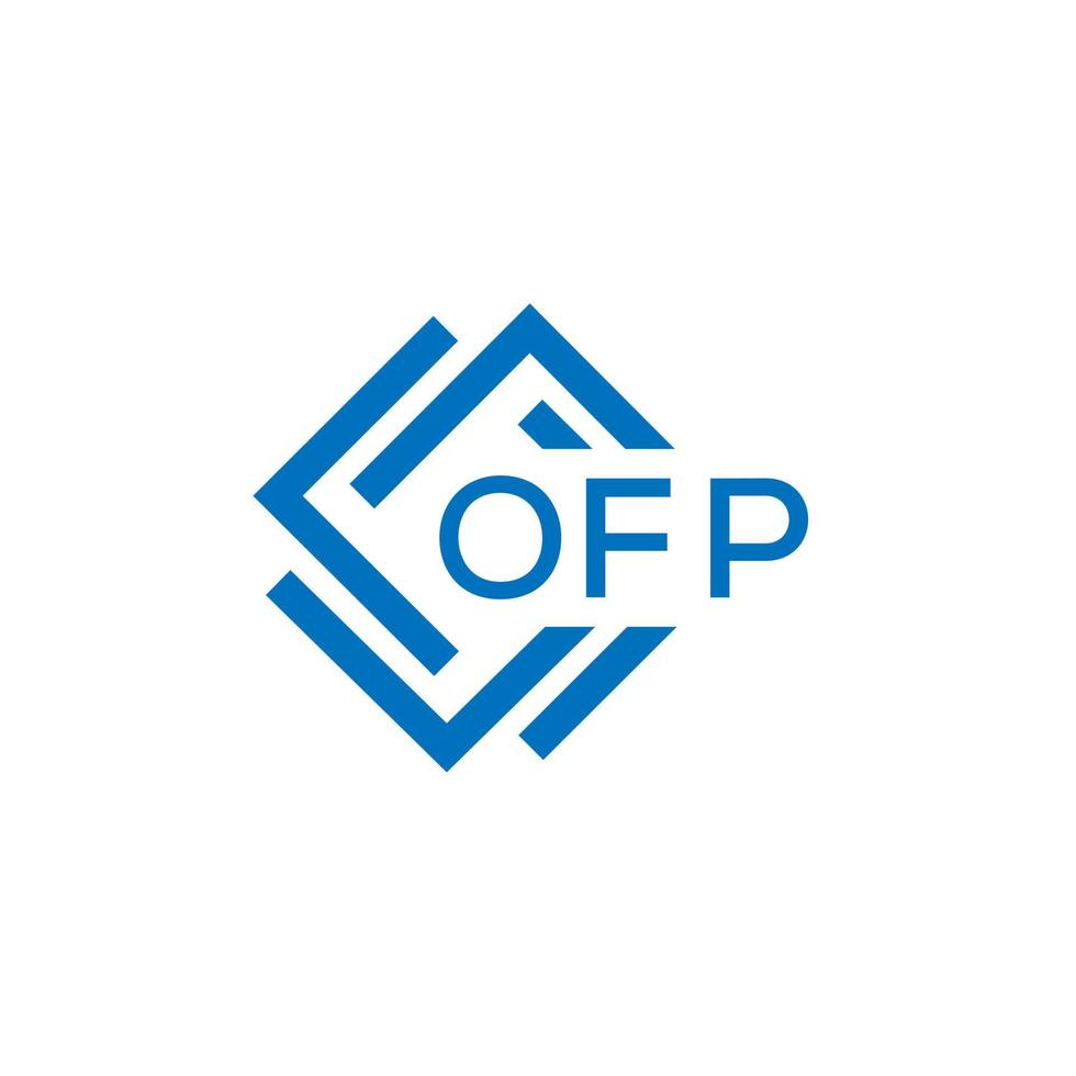 ofp brief logo ontwerp Aan wit achtergrond. ofp creatief cirkel brief logo concept. ofp brief ontwerp. vector