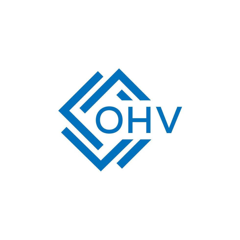 ohv brief logo ontwerp Aan wit achtergrond. ohv creatief cirkel brief logo concept. ohv brief ontwerp. vector