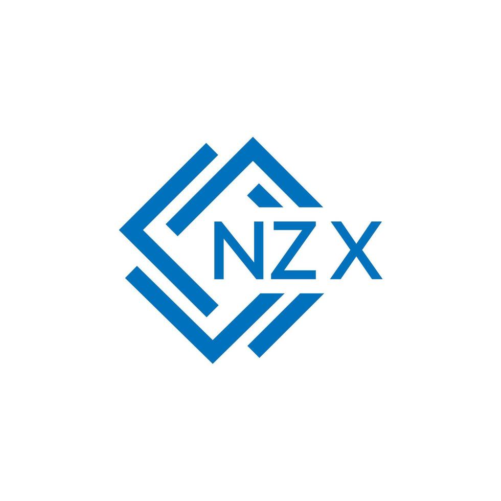 nzx brief logo ontwerp Aan wit achtergrond. nzx creatief cirkel brief logo concept. nzx brief ontwerp. vector