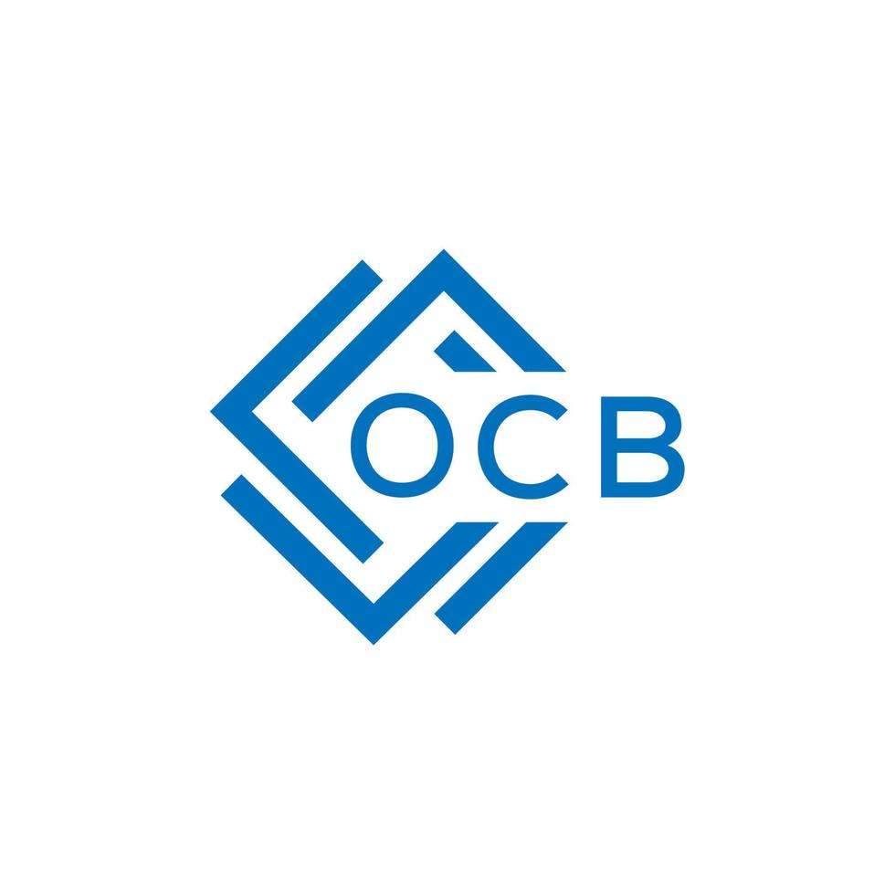 ocb brief logo ontwerp Aan wit achtergrond. ocb creatief cirkel brief logo concept. ocb brief ontwerp. vector