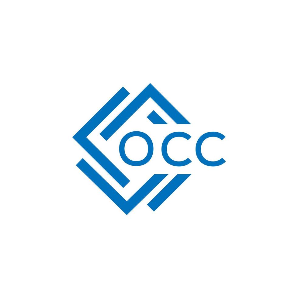 occ brief logo ontwerp Aan wit achtergrond. occ creatief cirkel brief logo concept. occ brief ontwerp. vector
