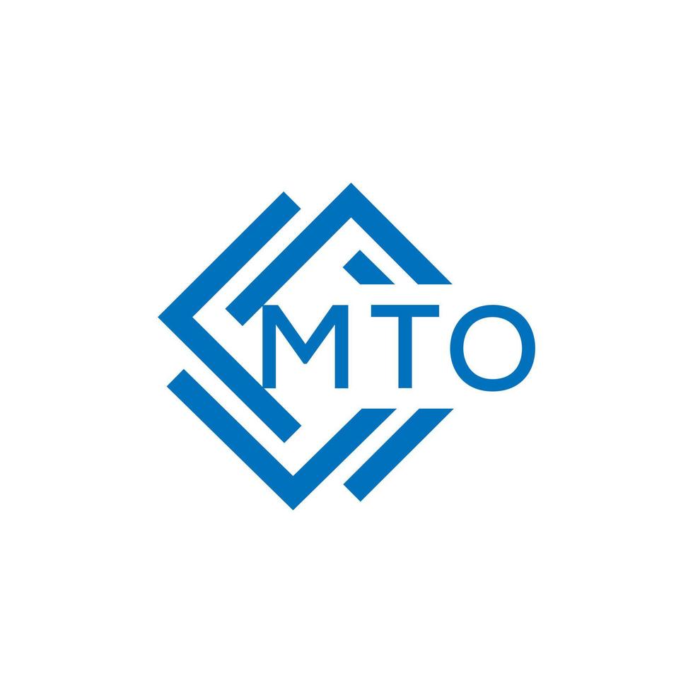 mto brief logo ontwerp Aan wit achtergrond. mto creatief cirkel brief logo concept. mto brief ontwerp. vector