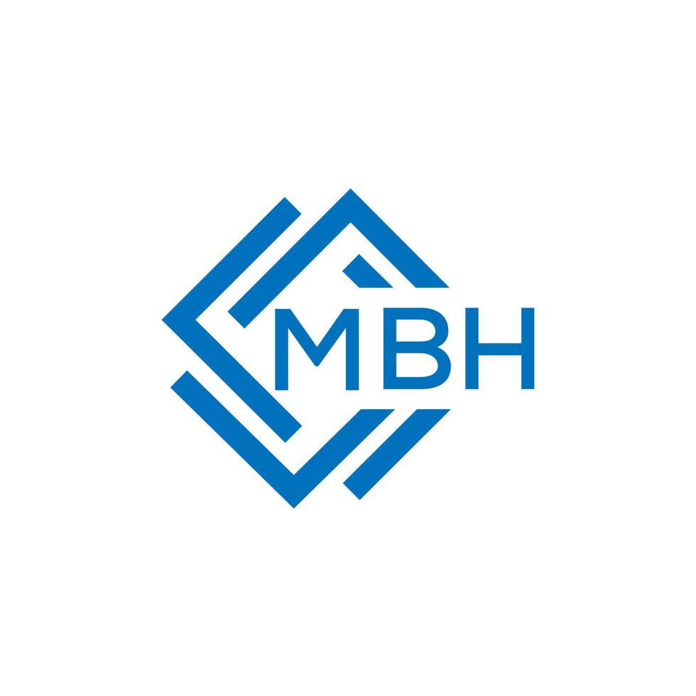 mbh brief logo ontwerp Aan wit achtergrond. mbh creatief cirkel brief logo concept. mbh brief ontwerp. vector