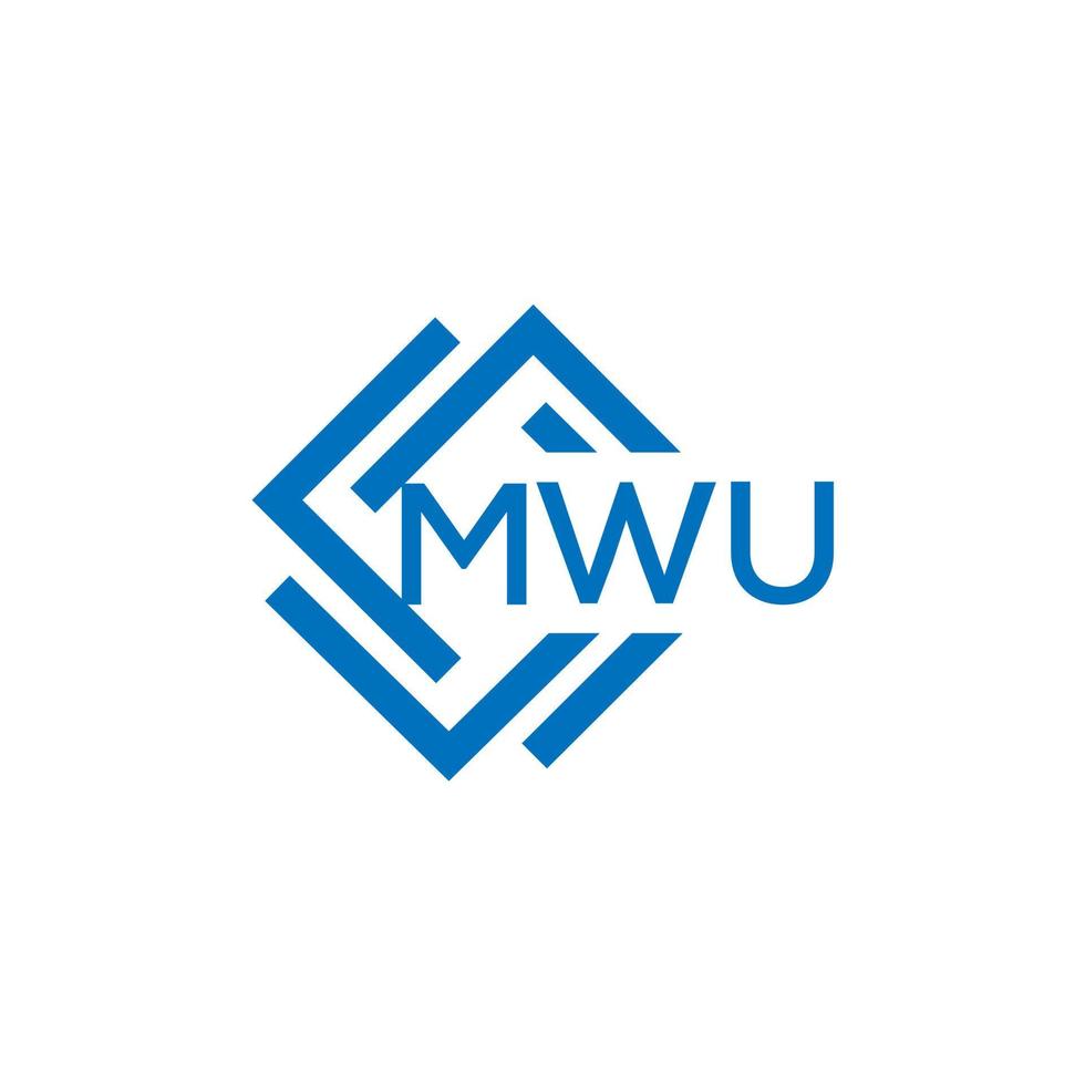 mwu brief logo ontwerp Aan wit achtergrond. mwu creatief cirkel brief logo concept. mwu brief ontwerp. vector