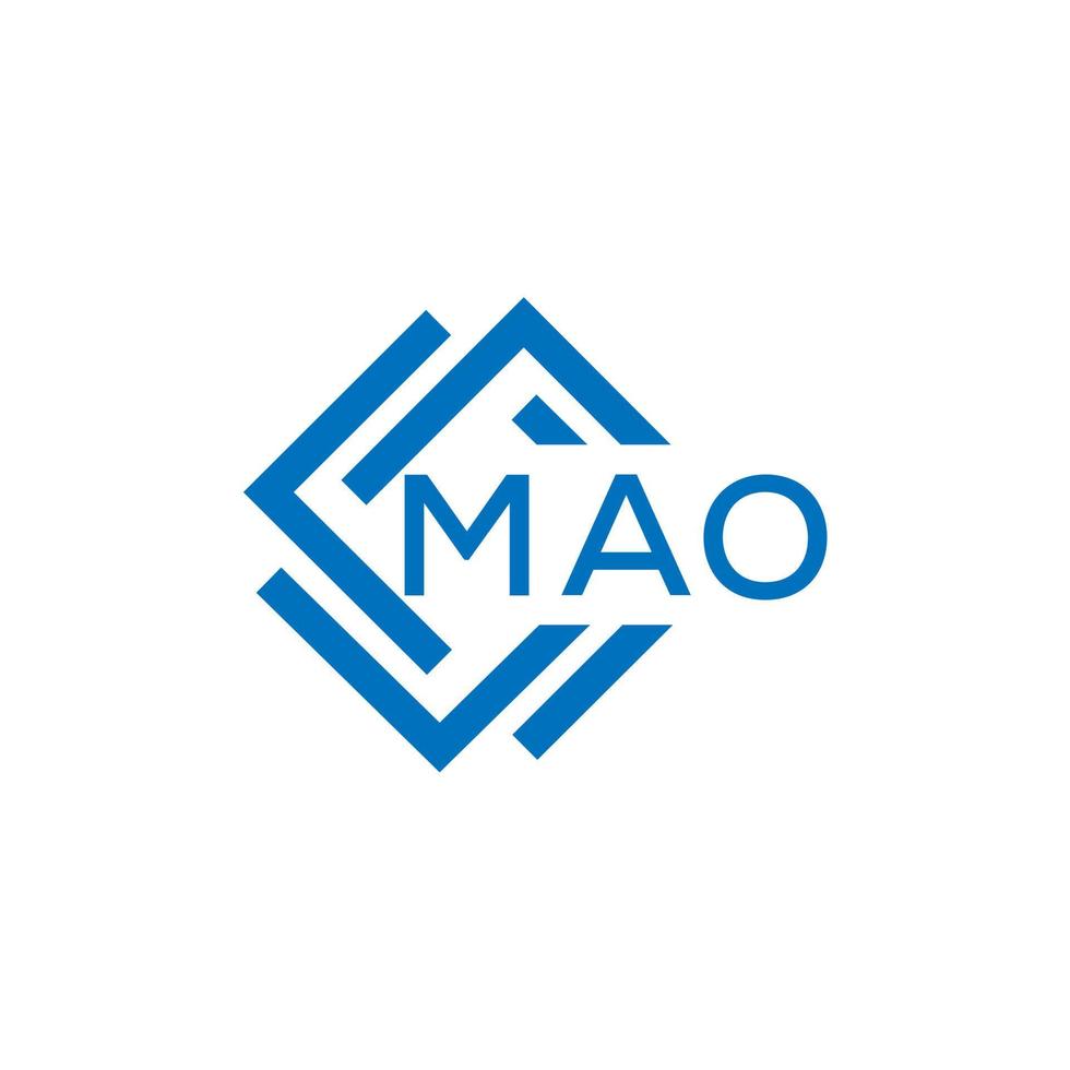 mao brief logo ontwerp Aan wit achtergrond. mao creatief cirkel brief logo concept. mao brief ontwerp. vector