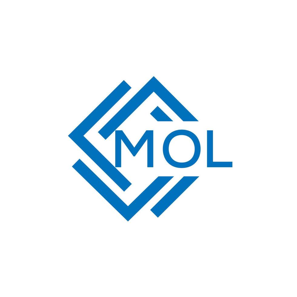 mol brief logo ontwerp Aan wit achtergrond. mol creatief cirkel brief logo concept. mol brief ontwerp. vector