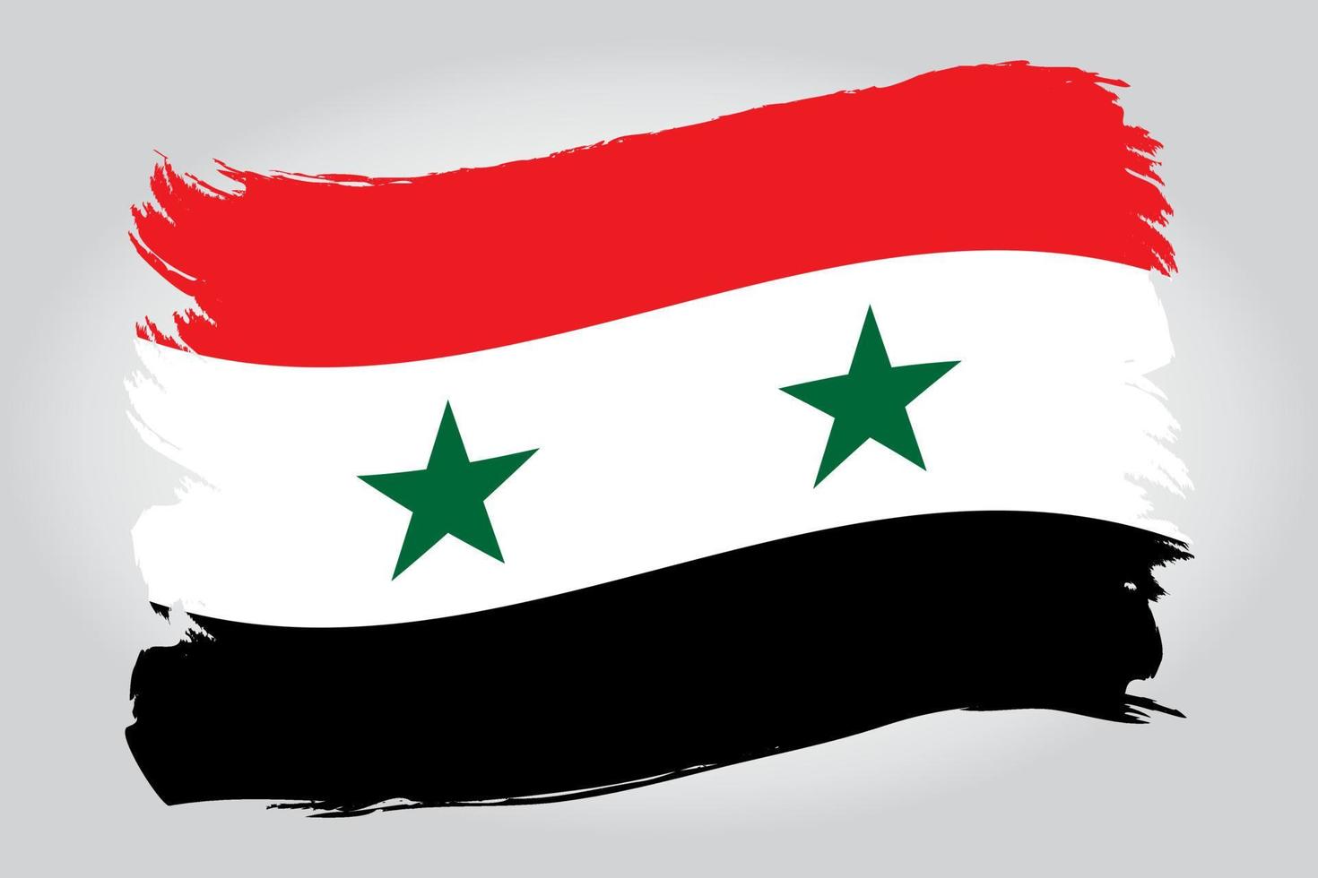 Syrië vlag verf borstel beroertes geïsoleerd Aan wit achtergrond. vector illustratie