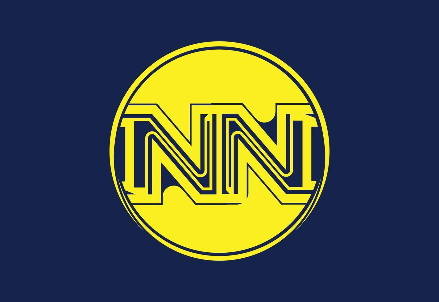 nn brief logo en icoon ontwerp sjabloon vector