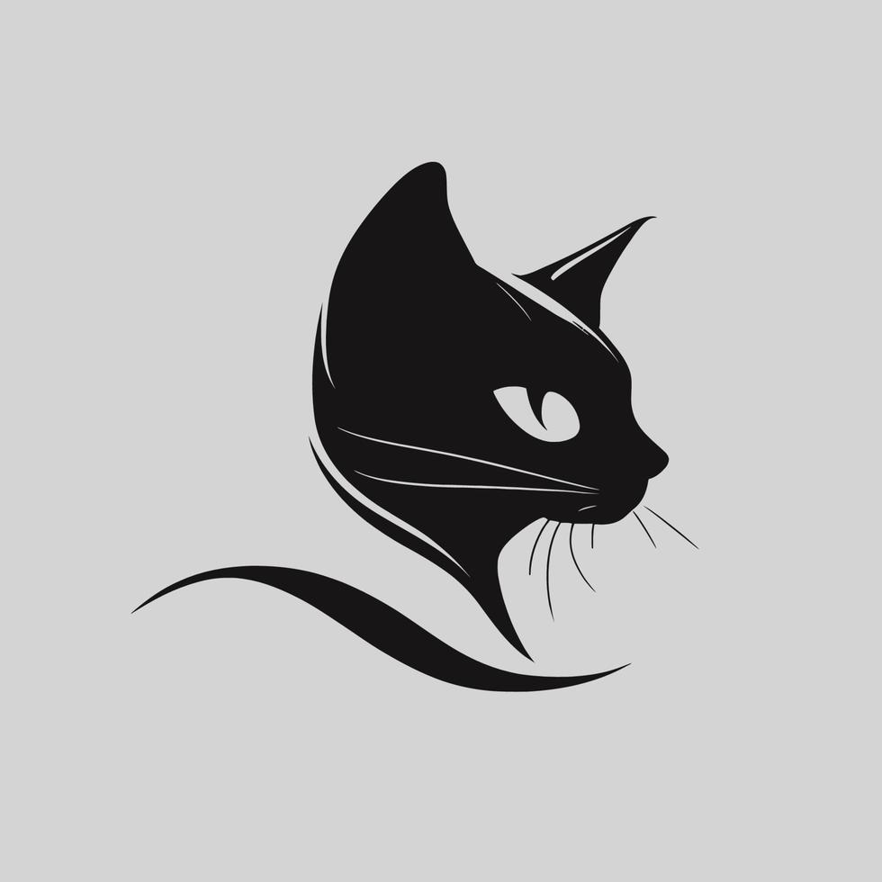 kat hoofd katje symbool - gaming kat logo elegant element voor merk - abstract icoon symbolen vector