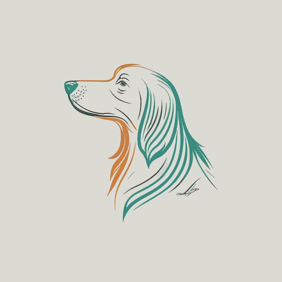 hond hoofd huisdier symbool - gaming hond logo elegant element voor merk - abstract icoon symbolen vector