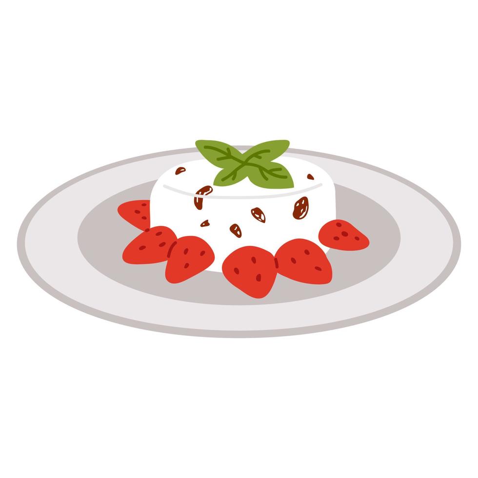 tekening Aziatisch voedsel rood Boon pudding vector