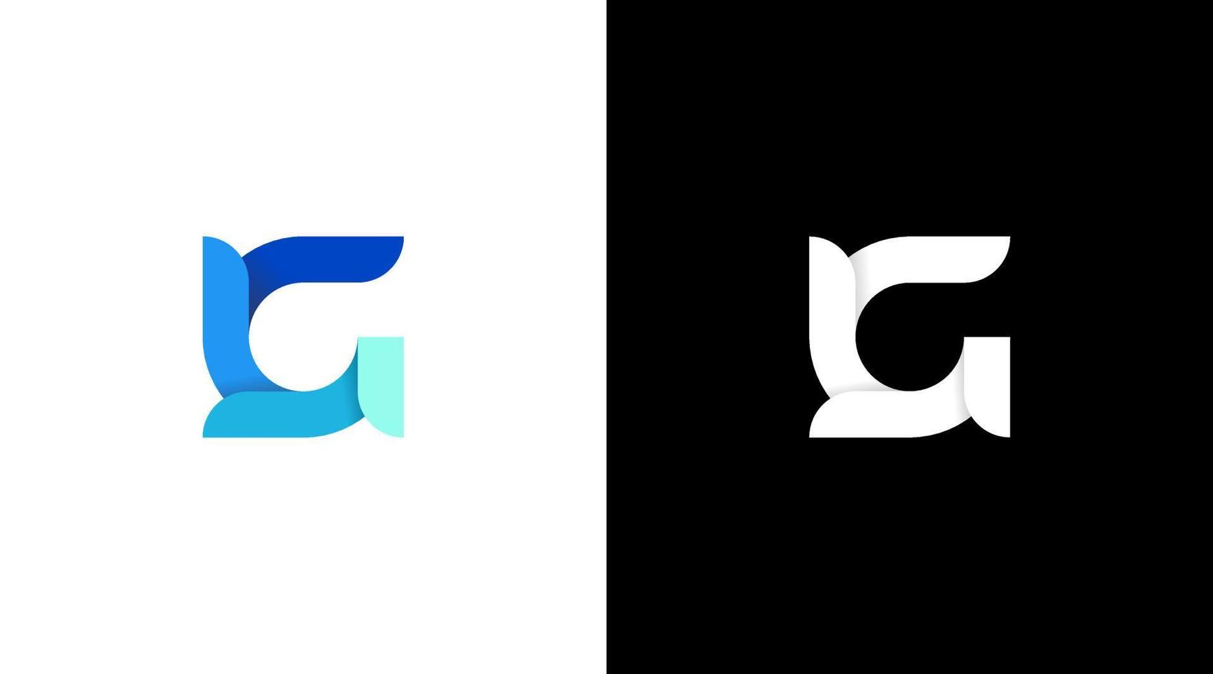 brief g logo vector monogram eerste illustratie icoon stijl ontwerp sjabloon