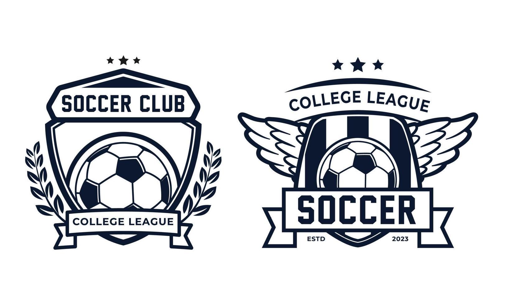 verzameling van voetbal logo embleem insigne vector illustratie
