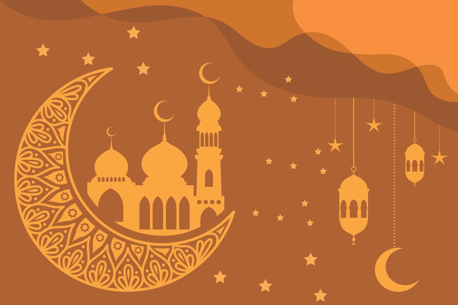 vector illustratie van een Ramadan achtergrond, geschikt naar worden gebruikt net zo een achtergrond voor uw bedrijf ontwerp