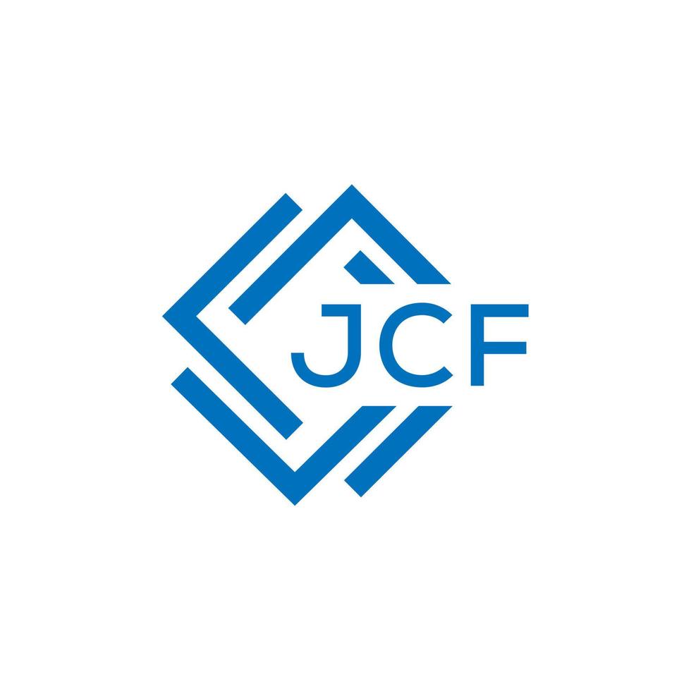 jcf brief logo ontwerp Aan wit achtergrond. jcf creatief cirkel brief logo concept. jcf brief ontwerp. vector