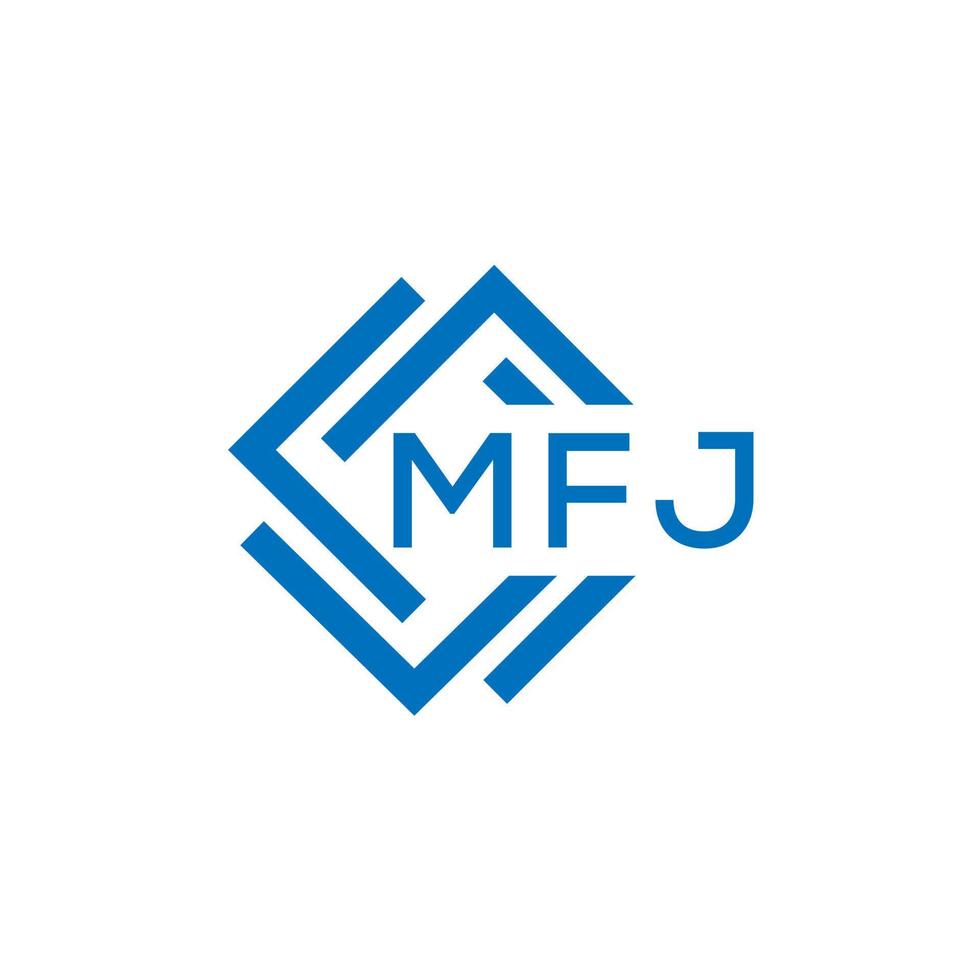 mfj brief logo ontwerp Aan wit achtergrond. mfj creatief cirkel brief logo concept. mfj brief ontwerp. vector