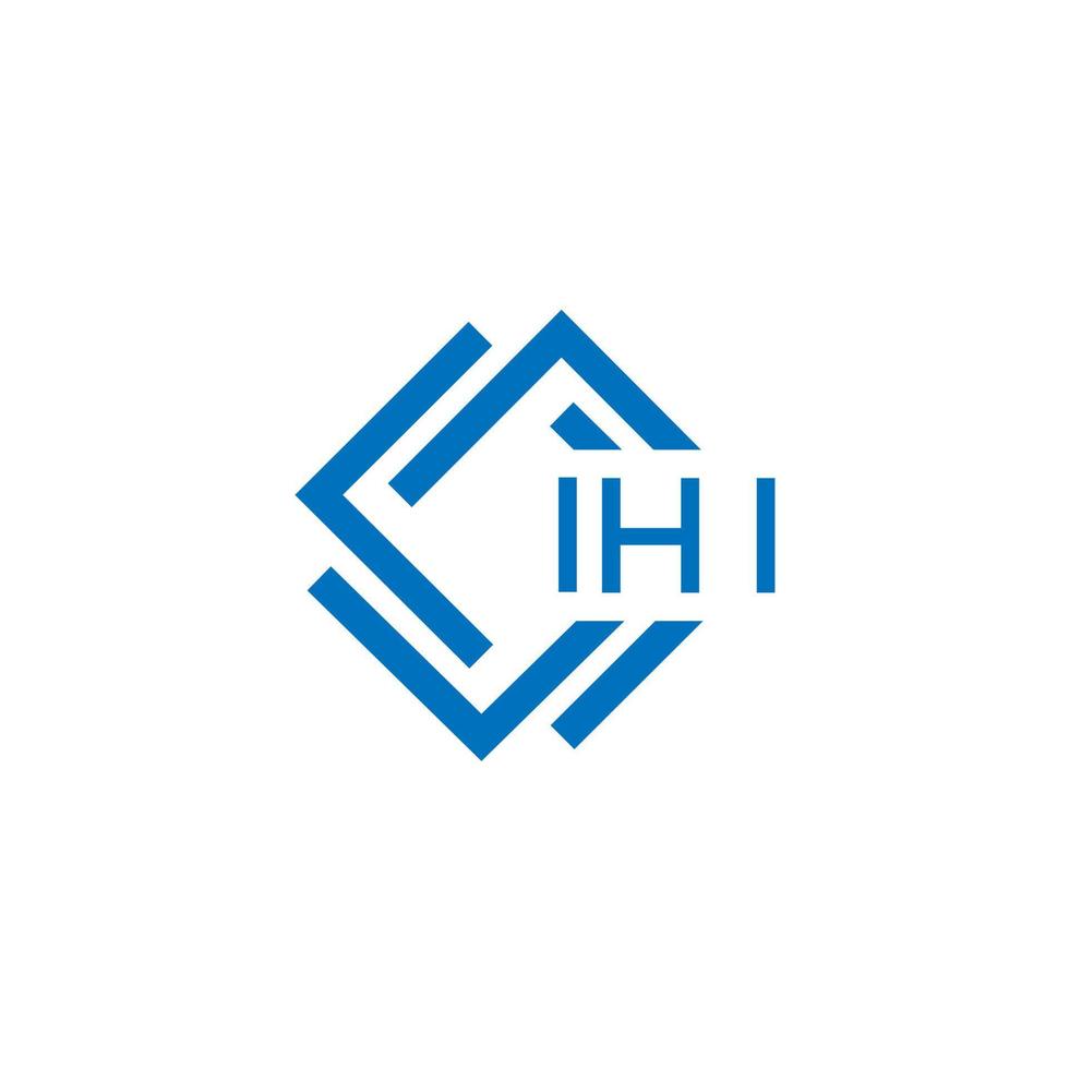 ihi brief logo ontwerp Aan wit achtergrond. ihi creatief cirkel brief logo concept. ihi brief ontwerp. vector