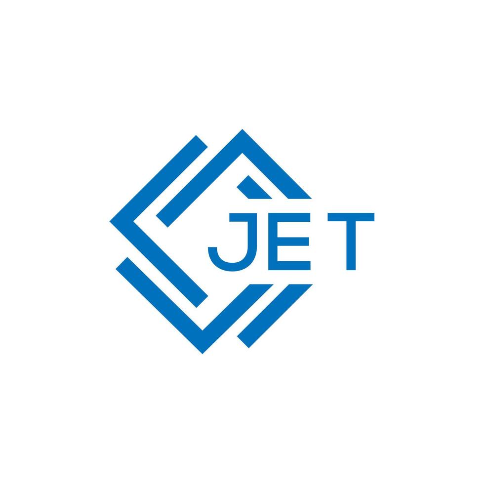 Jet brief logo ontwerp Aan wit achtergrond. Jet creatief cirkel brief logo concept. Jet brief ontwerp. vector