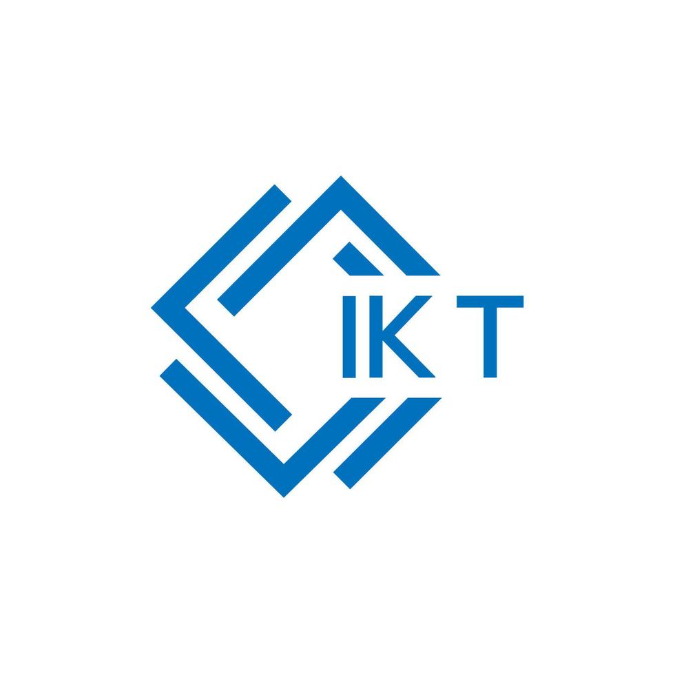 ikt brief logo ontwerp Aan wit achtergrond. ikt creatief cirkel brief logo concept. ikt brief ontwerp. vector