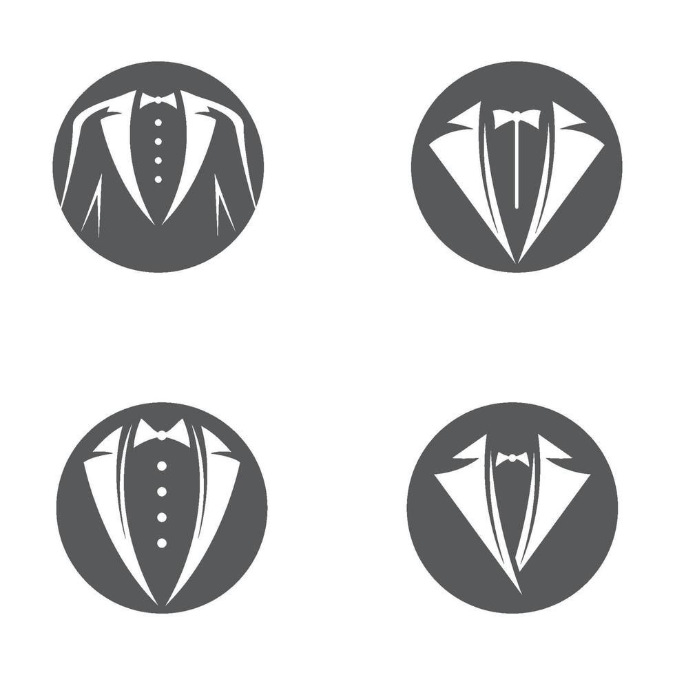 tuxedo logo afbeeldingen instellen vector