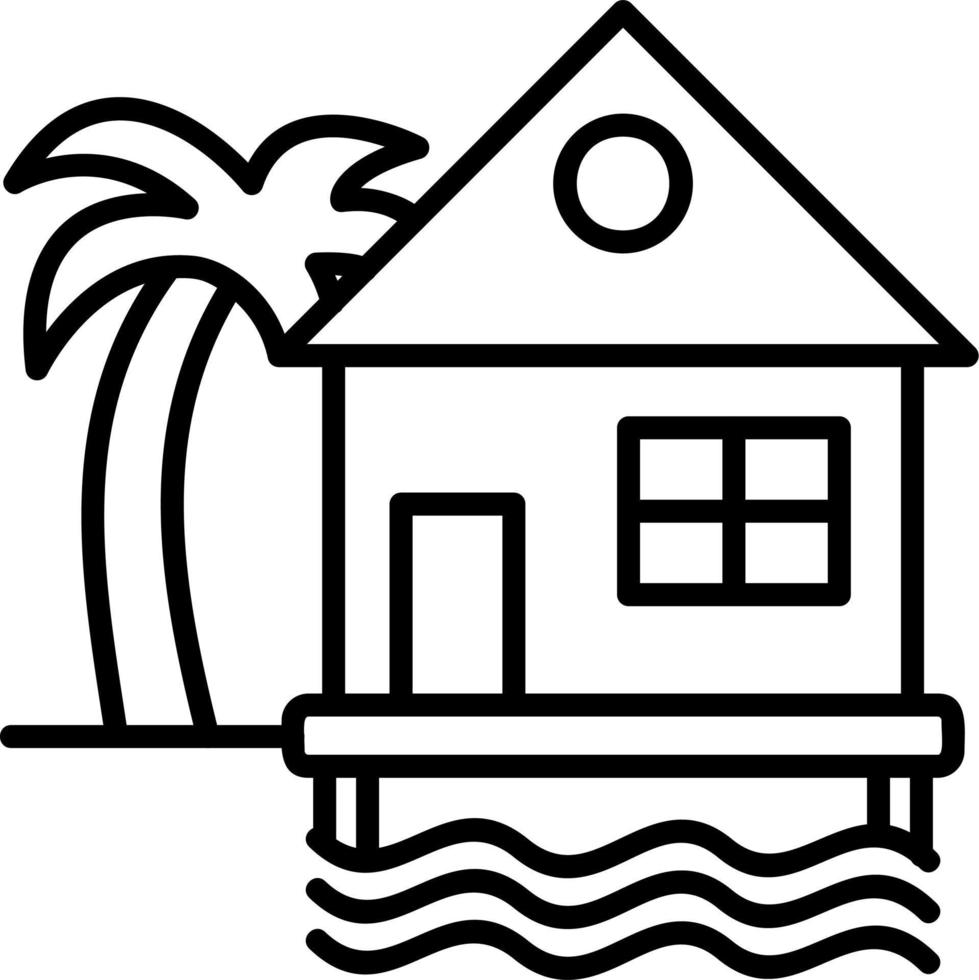 strand huis vector icoon