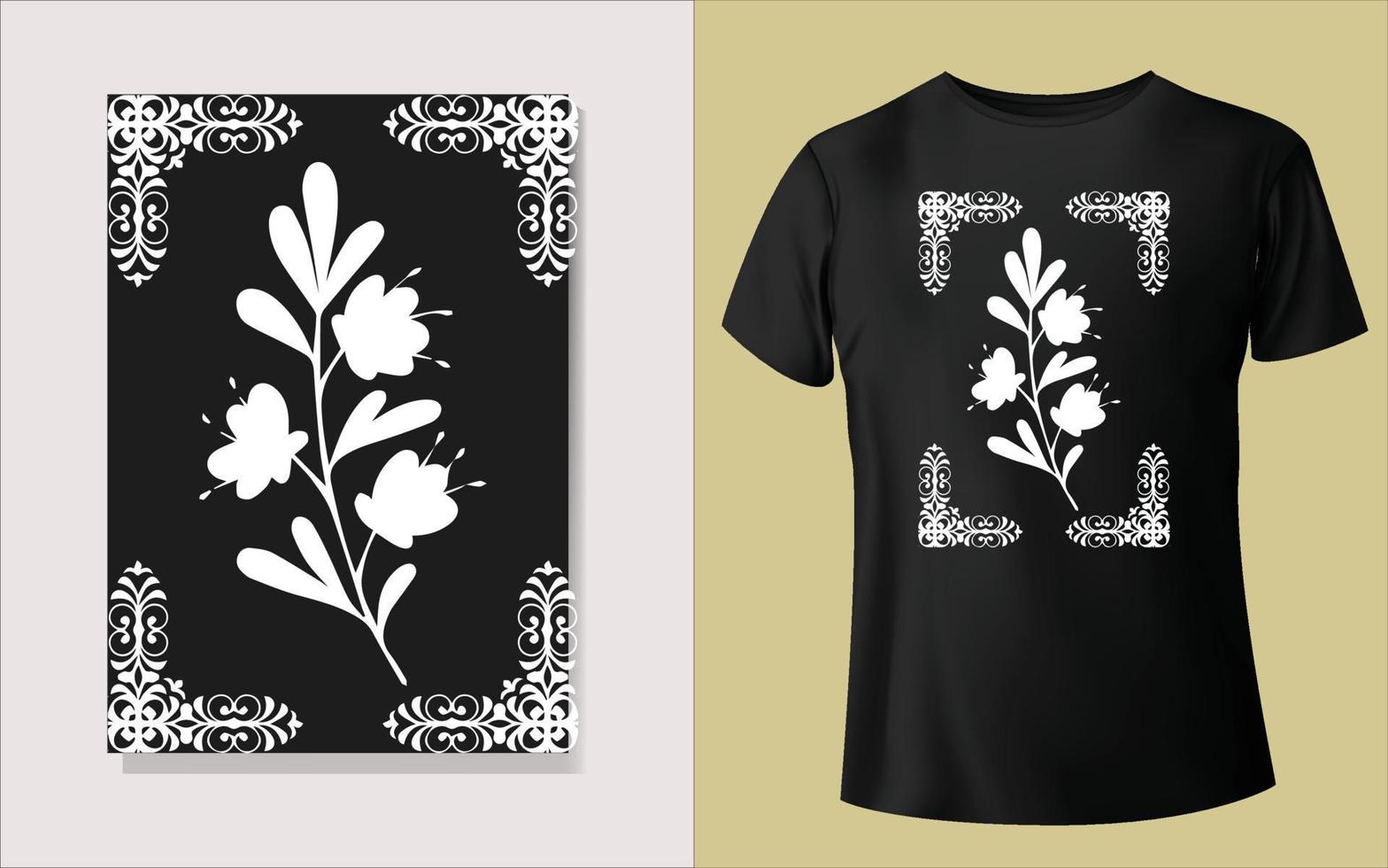 zwart en wit tee overhemd ontwerp vector
