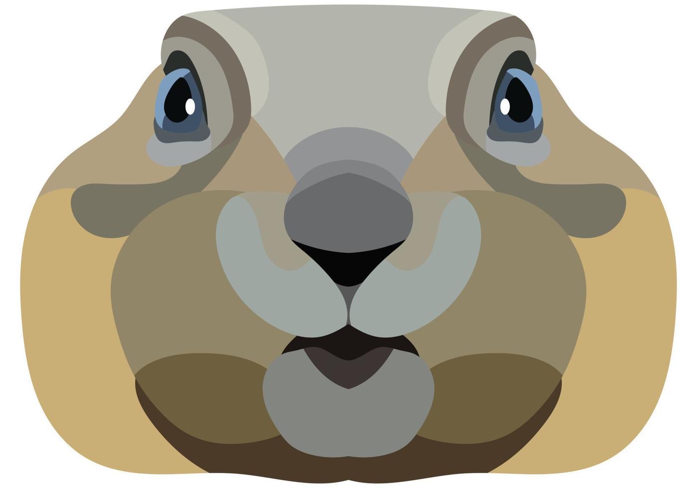 gopher gezicht. een illustratie van een uiteinde van een loop van een knaagdier is afgebeeld. helder portret Aan een wit achtergrond. vector grafiek. dier logo