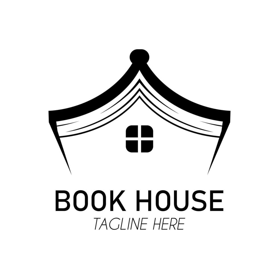 boek huis logo concept idee vector