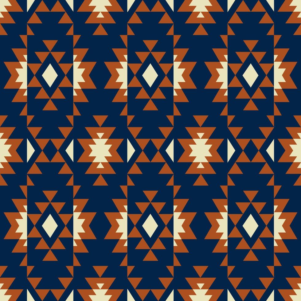 aztec Navajo wijnoogst blauw kleurrijk patroon. aztec Navajo meetkundig vorm naadloos patroon achtergrond. etnisch zuidwesten patroon gebruik voor kleding stof, huis decoratie elementen, bekleding, inpakken. vector
