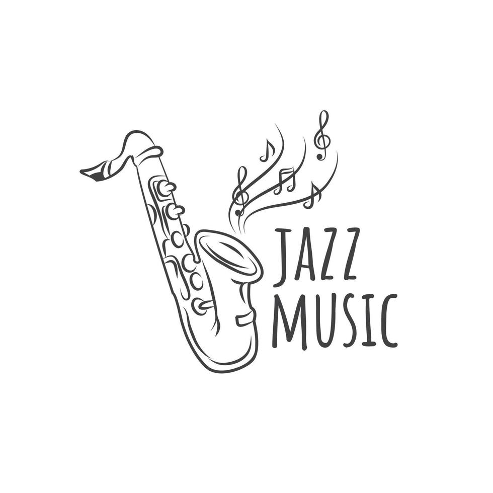 Internationale jazz- dag vector illustratie met saxofoon