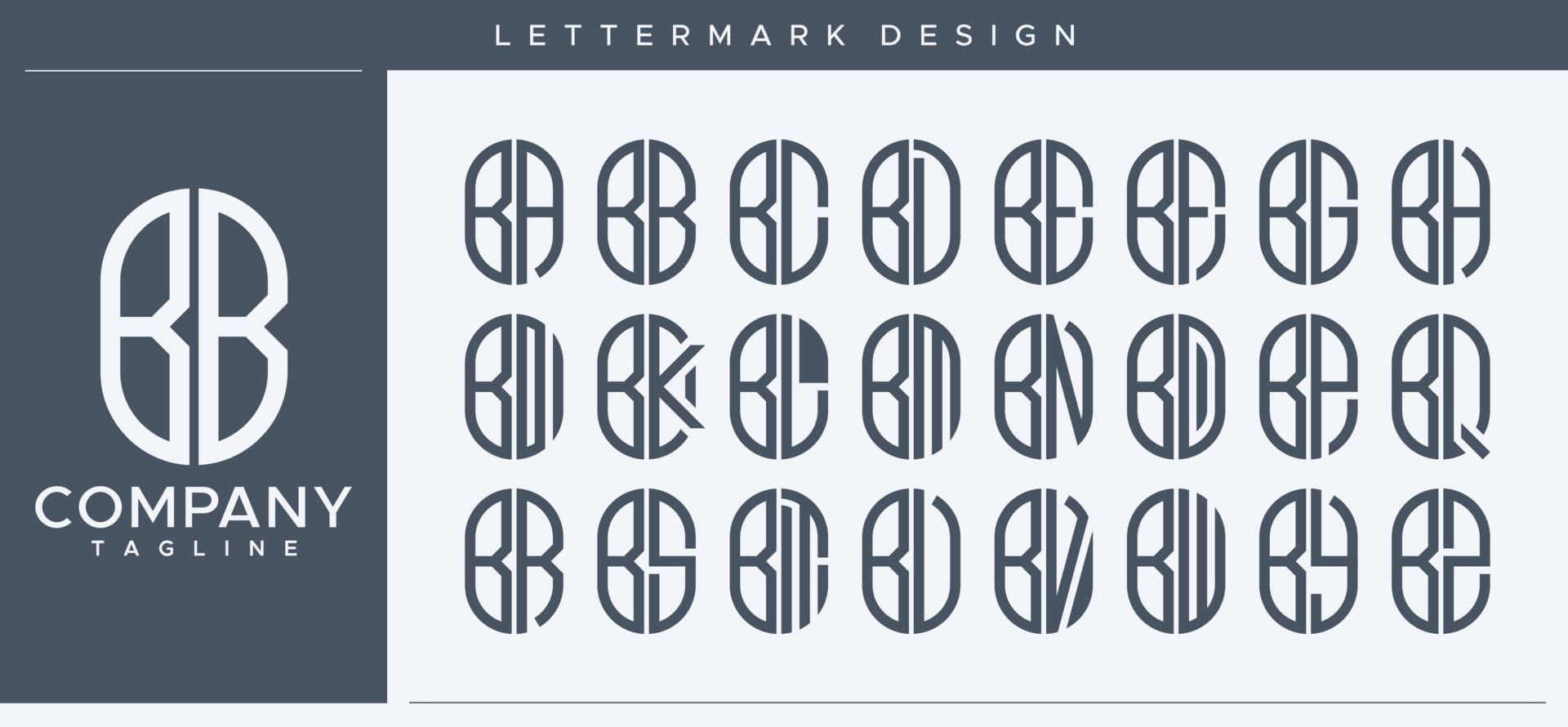 abstract buis brief b logo ontwerp. modern lijn capsule bb b brief logo vector sjabloon.