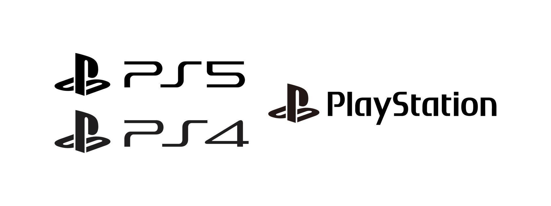 speel station, ps5, ps4 logo vrij vector