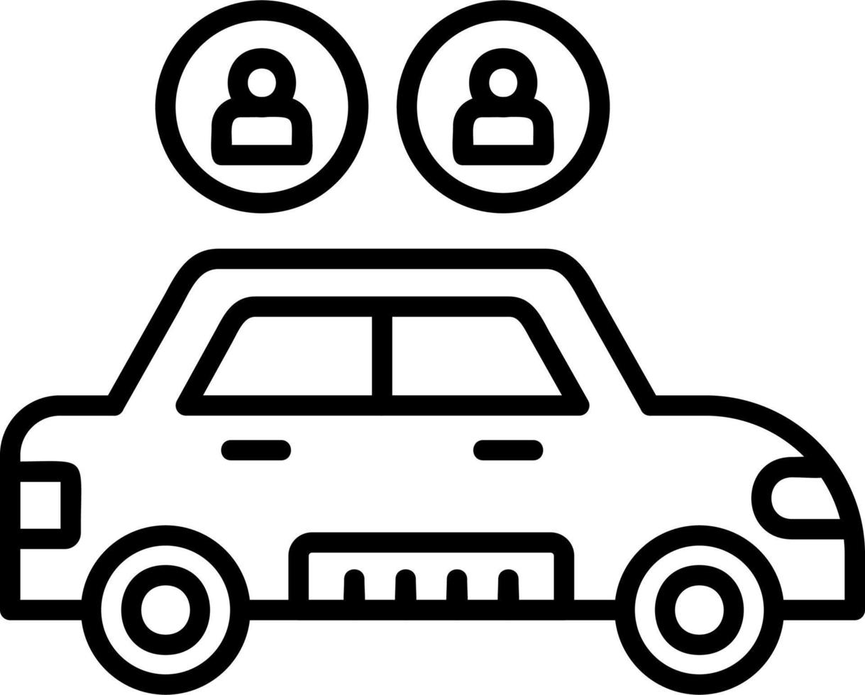 carpool vector pictogram