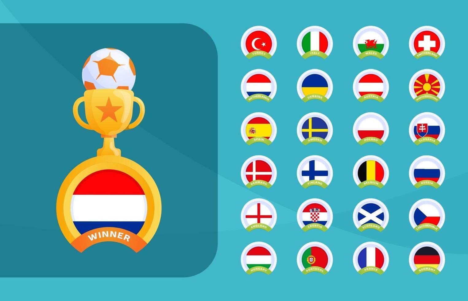 voetbal winnaar sjabloon vector