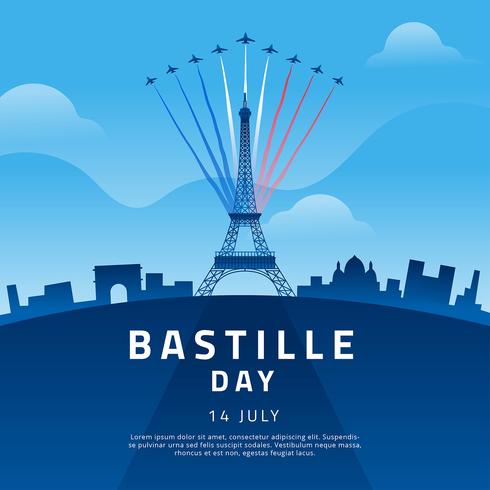 Bastille Day viering Vector