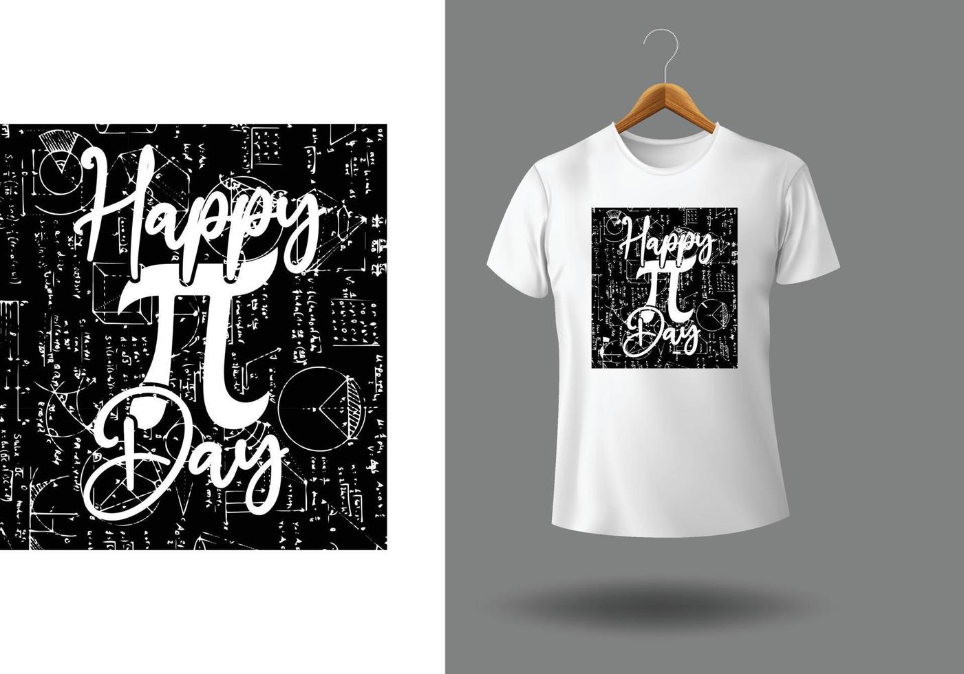 gelukkig pi-dag t-shirtontwerp vector