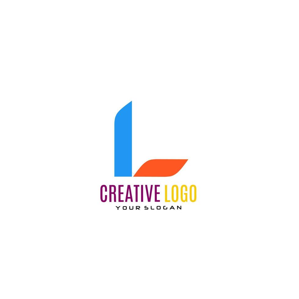 creatief brief l logo ontwerp. vector