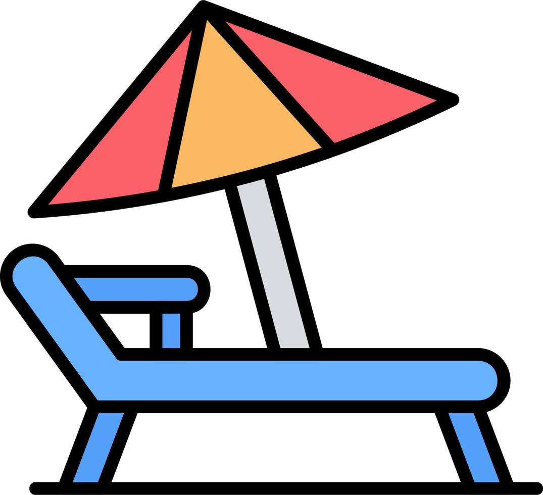 strand stoel vector icoon