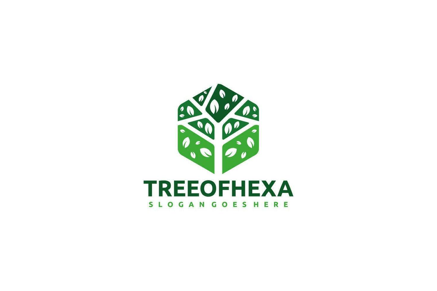 Hexagon Tree-logo vector