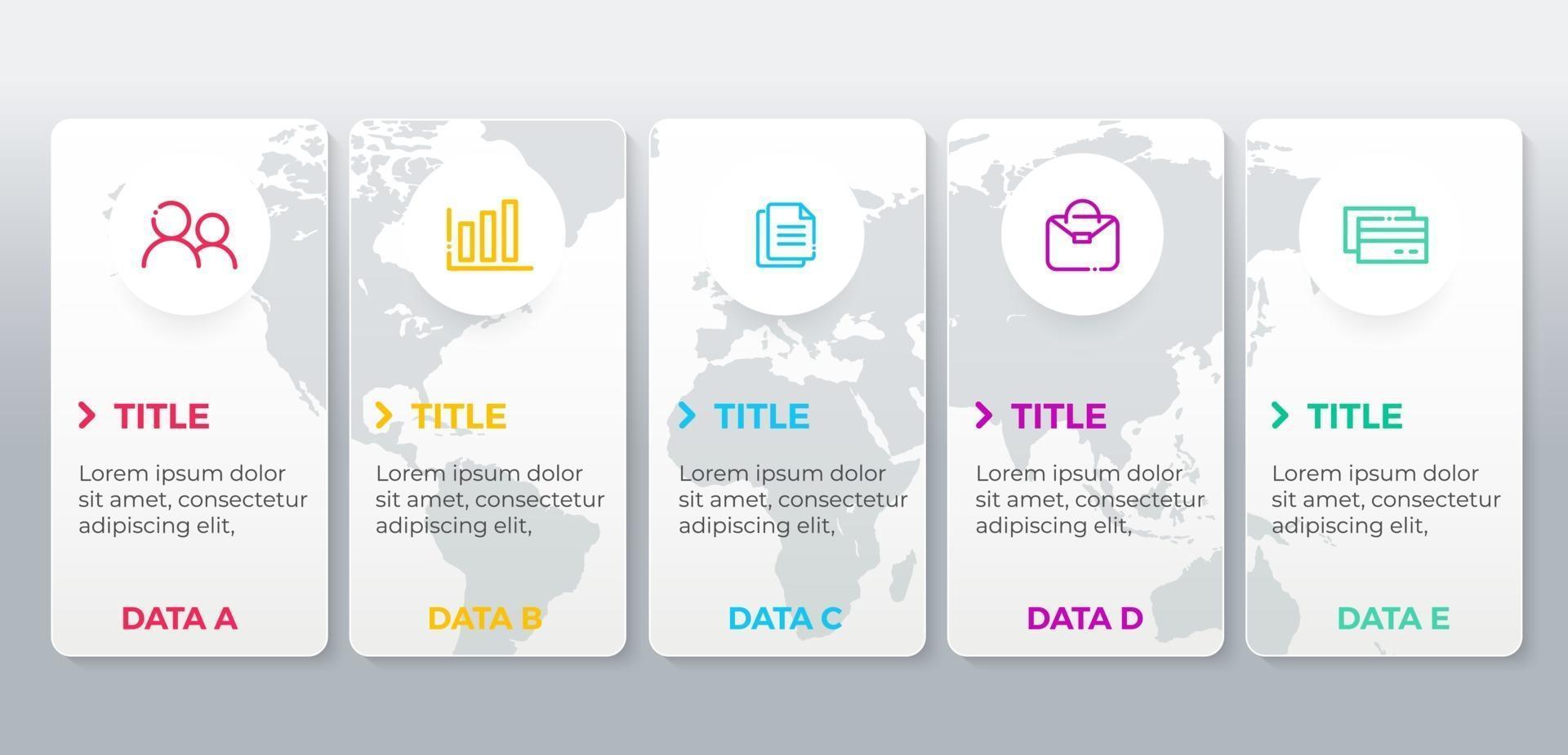 infographic sjabloon met 5 stappen of opties vector