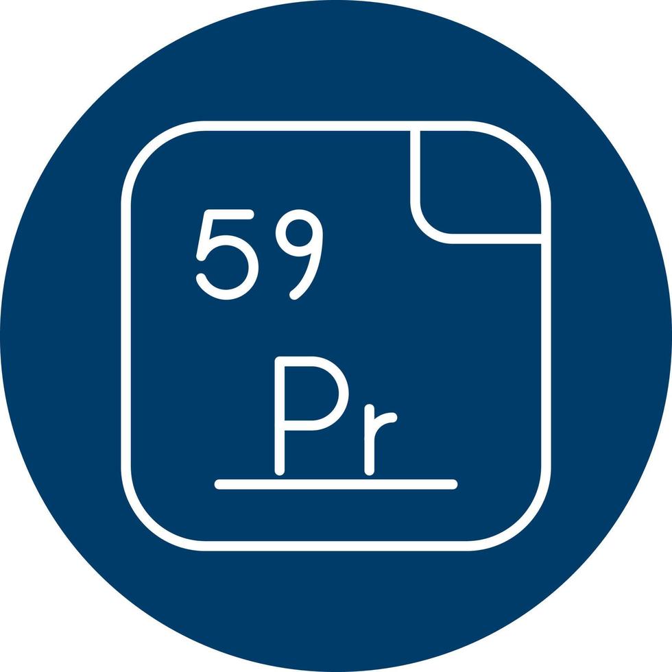 praseodymium vector icoon