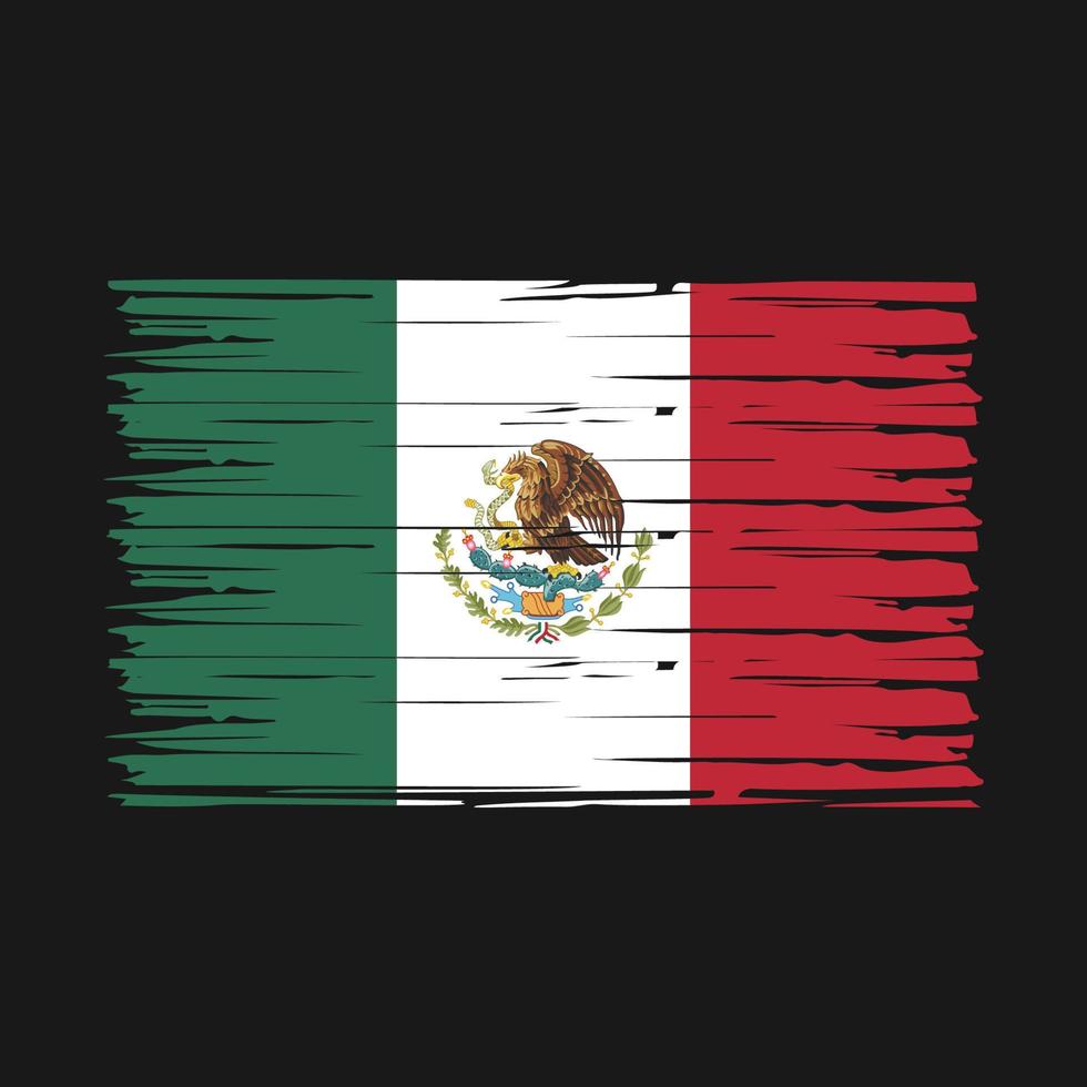 Mexico vlag borstel vector