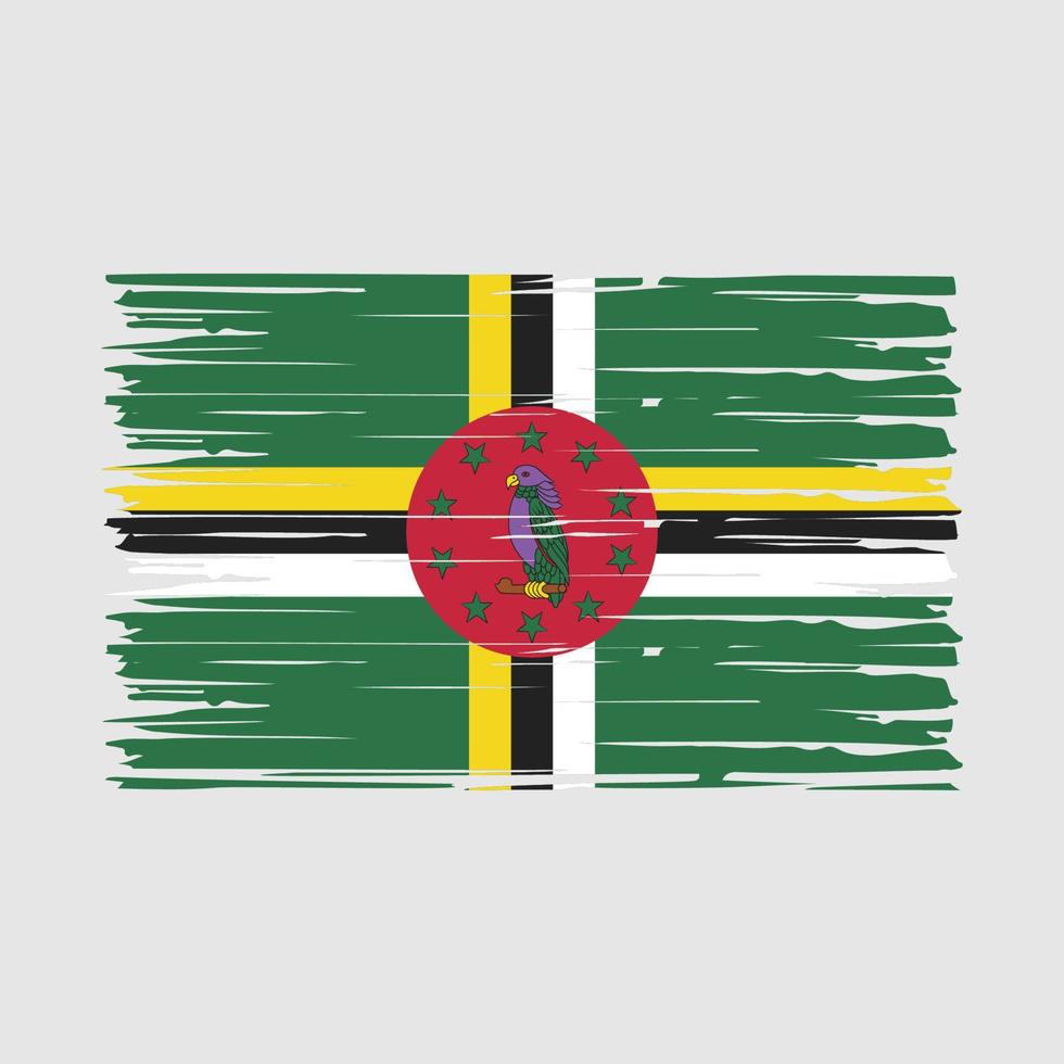 dominica vlag borstel vector