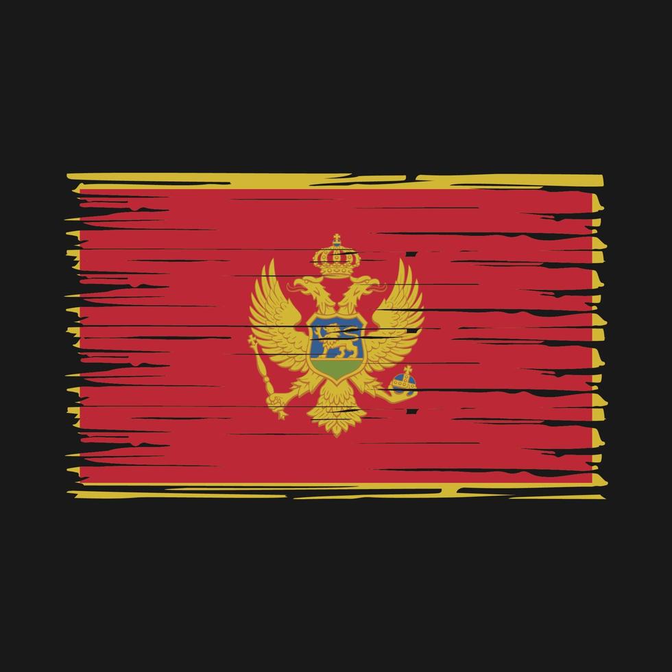 Montenegro vlag borstel vector