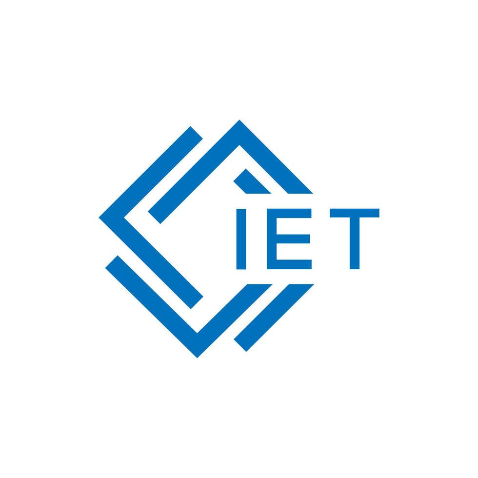 iet brief logo ontwerp Aan wit achtergrond. iet creatief cirkel brief logo concept. iet brief ontwerp. vector