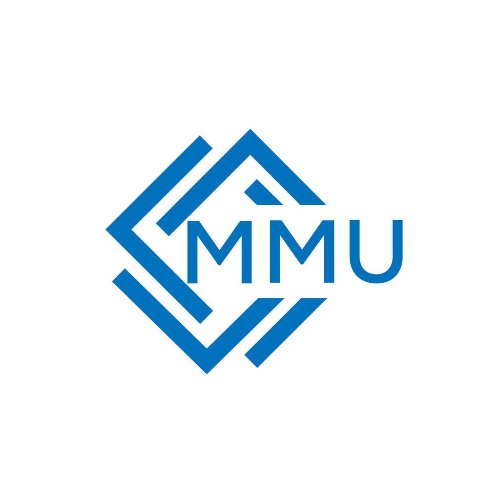 mmu brief logo ontwerp Aan wit achtergrond. mmu creatief cirkel brief logo concept. mmu brief ontwerp. vector