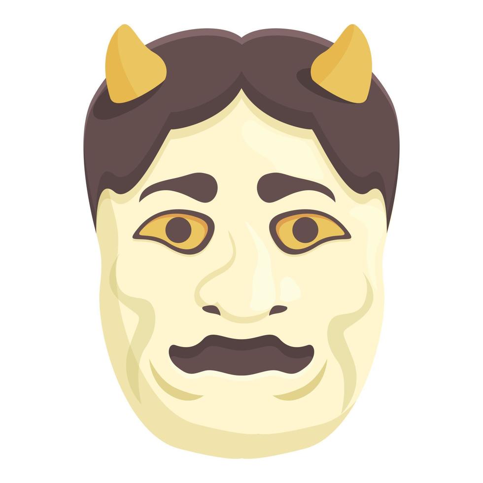 boos masker icoon tekenfilm vector. Japan gezicht vector